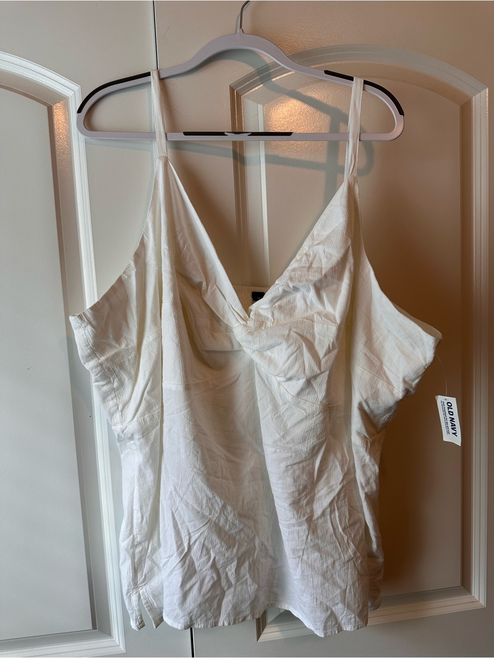 Old Navy White Spaghetti Strap V-Neck Cami